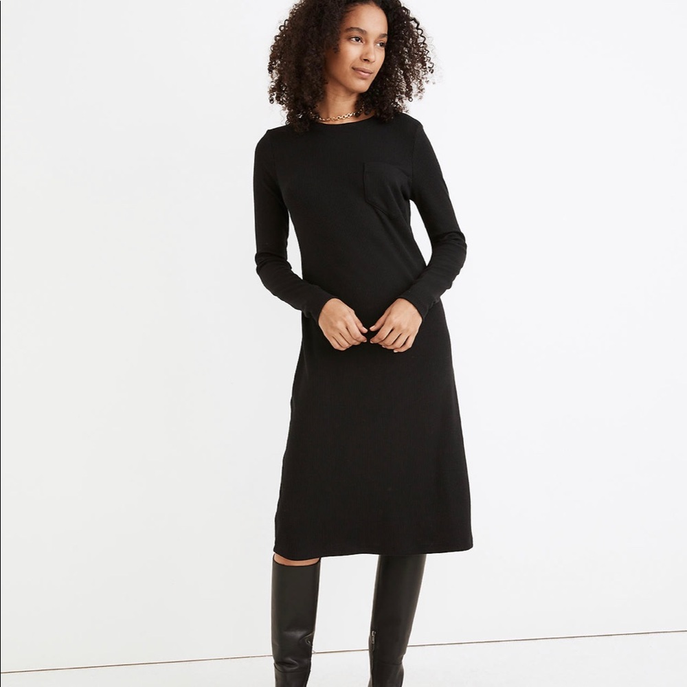 Madewell Long-Sleeve Pocket Tee Dress